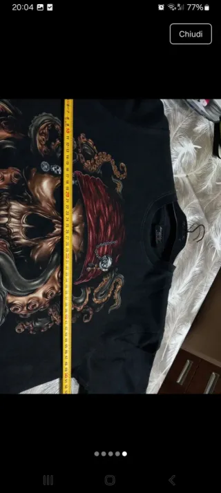 T-shirt cotone pirata teschio