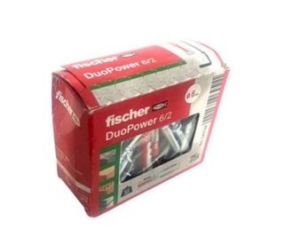 Caja 25 piezas Taco / Gancho FISCHER 6 mm.