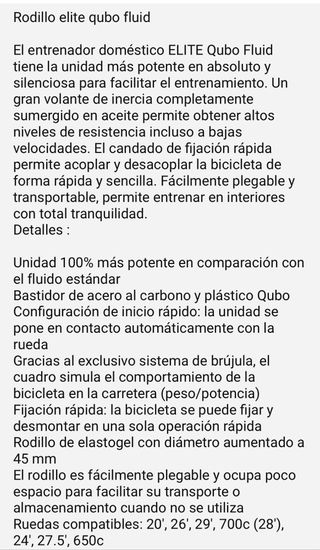 Rodillo Elite Qubo Fluid Bicicleta