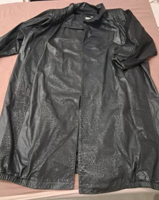 Abrigo Piel Negro Talla Grande XXXL