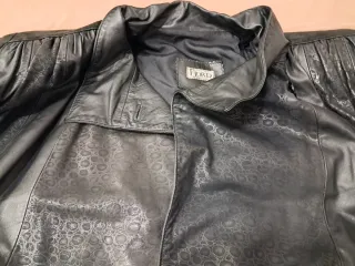 Abrigo Piel Negro Talla Grande XXXL