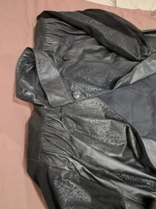 Abrigo Piel Negro Talla Grande XXXL