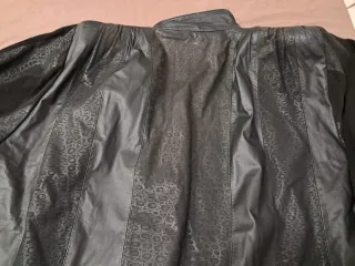 Abrigo Piel Negro Talla Grande XXXL