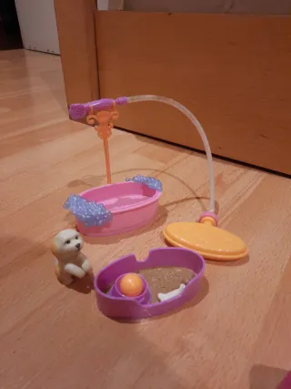 Set de baño para perro de juguete