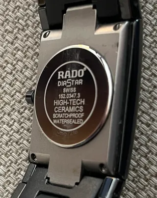 Rado Diastar Cerámica Negra Hombre