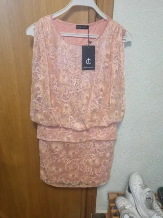 Vestido de fiesta ISABEL CAMPOS oro rosa