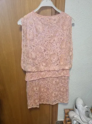 Vestido de fiesta ISABEL CAMPOS oro rosa