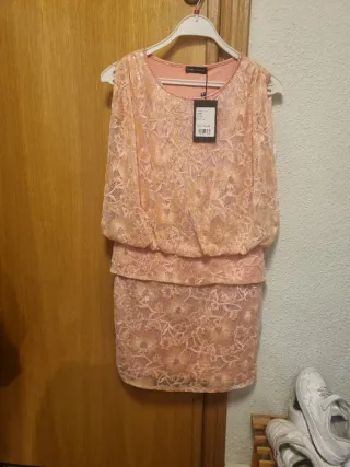 Vestido de fiesta ISABEL CAMPOS oro rosa
