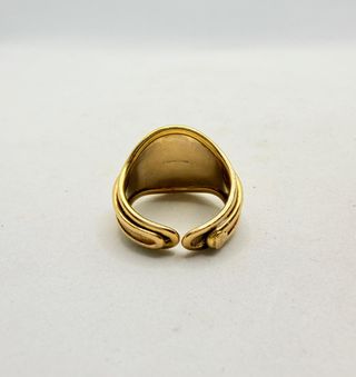 Anillo de oro combinado de 18k, 7.12 g, T-15.