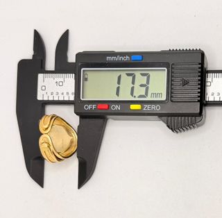 Anillo de oro combinado de 18k, 7.12 g, T-15.