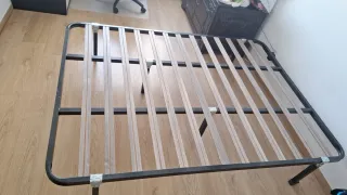 Estrado Cama 130x190 Metal e Madeira