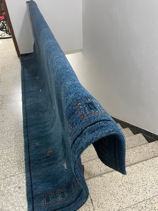 Tappeto XXL blu e multicolore