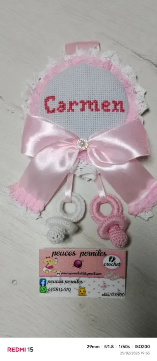 Medallón chupete personalizado Carmen