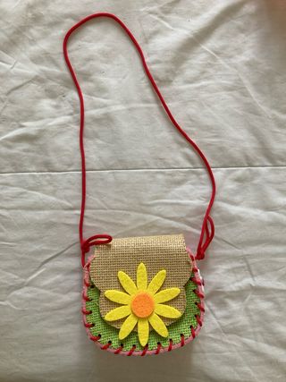 Borsetta bambina con girasole e cuore