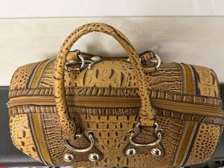 Bolso Vintage Piel Beige/Marrón