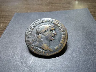 As de Trajano - moneda romana antigua