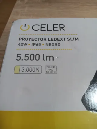 Proyector Celer LEDEXT SLIM 42W IP65 Negro