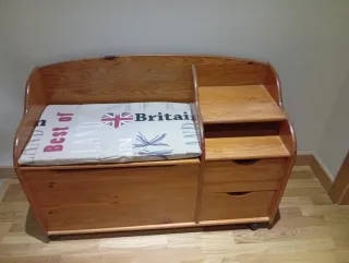 Baúl banco con cajones, estantes y almacenaje