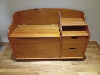 Baúl banco con cajones, estantes y almacenaje