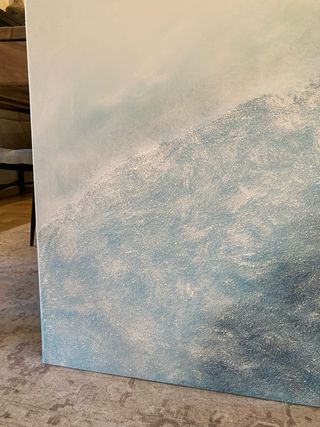 Cuadro abstracto pintado a mano