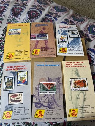 39 Folletos Sellos España Años 90,91,92 y 94.