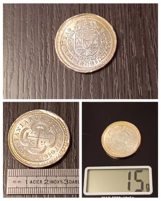 Lote 3 Monedas Réplicas Baño Oro