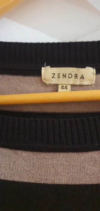 Jersey Zendra Rayas Beige y Marrón Talla 44