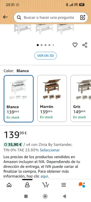 Mesa SIN USAR elevable