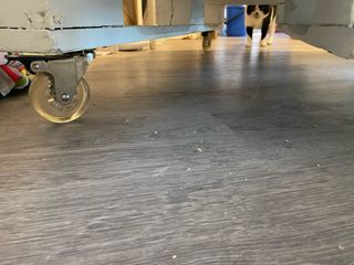 Sofá Palets Beige y Blanco, con colchón y ruedas