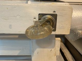 Sofá Palets Beige y Blanco, con colchón y ruedas