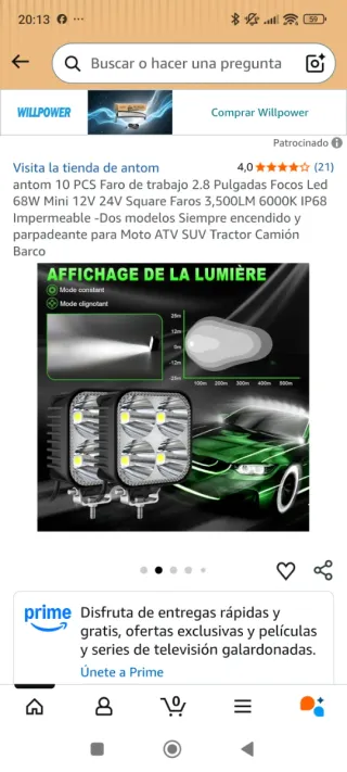 Luces LED para camión o coche