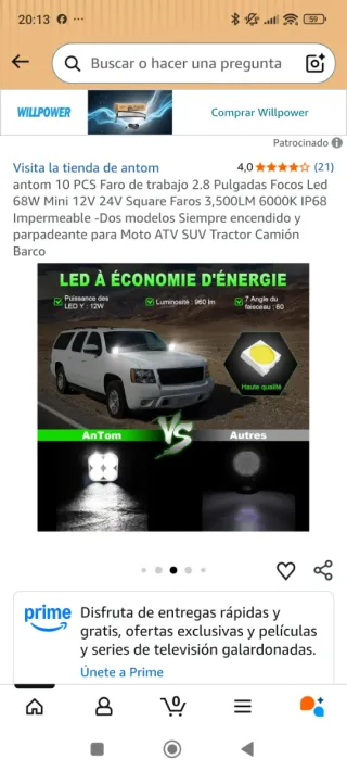Luces LED para camión o coche