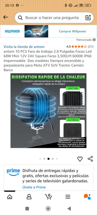 Luces LED para camión o coche