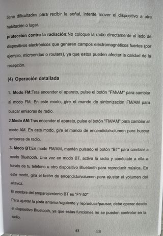 Radio Emergencia 20000mAh, Linterna y Bluetooth