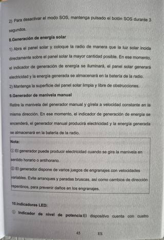 Radio Emergencia 20000mAh, Linterna y Bluetooth