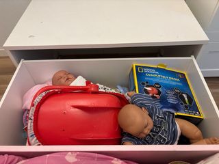 Baúl infantil Ikea rosa