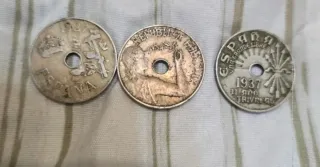 Moneda España año 1938 25 céntimos