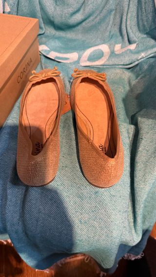 Manoletinas Corina Doradas Talla 38 Nuevas