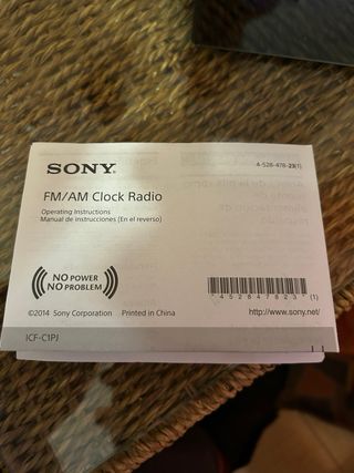 Radio Despertador Sony ICF-C1 Proyector Hora