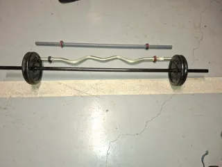 Barras de pesas (curl y recta)