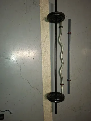 Barras de pesas (curl y recta)