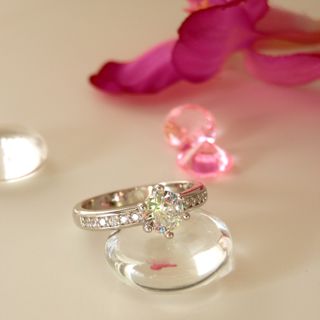 Anillo Plata Solitario Brillante