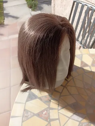 Peluca Oncológica Pelo Natural Castaño