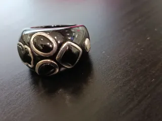 Conjunto Tous Onix Anillo Talla 15 y Pendientes