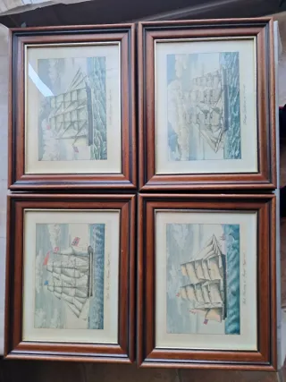 4 Cuadros de Barcos Marineros