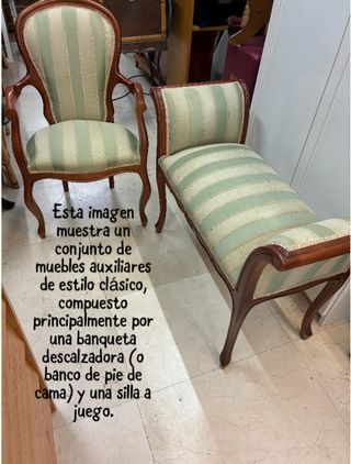 Conjunto Muebles Auxiliares: Banqueta y Silla