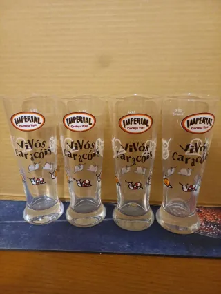 4 Copos Cerveja Imperial Vivos Caracóis Todos. 4€