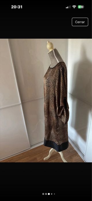 Vestido holgado estampado animal print