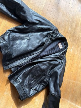 Cazadora Cuero Bovino Vintage Hombre T48 XXL