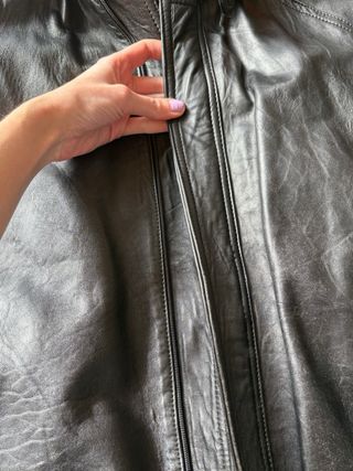 Cazadora Cuero Bovino Vintage Hombre T48 XXL